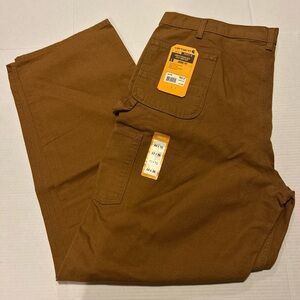 Carhartt Men's 44X36 Loose Fit Washed Duck Utility Work Pant Brown Irregular